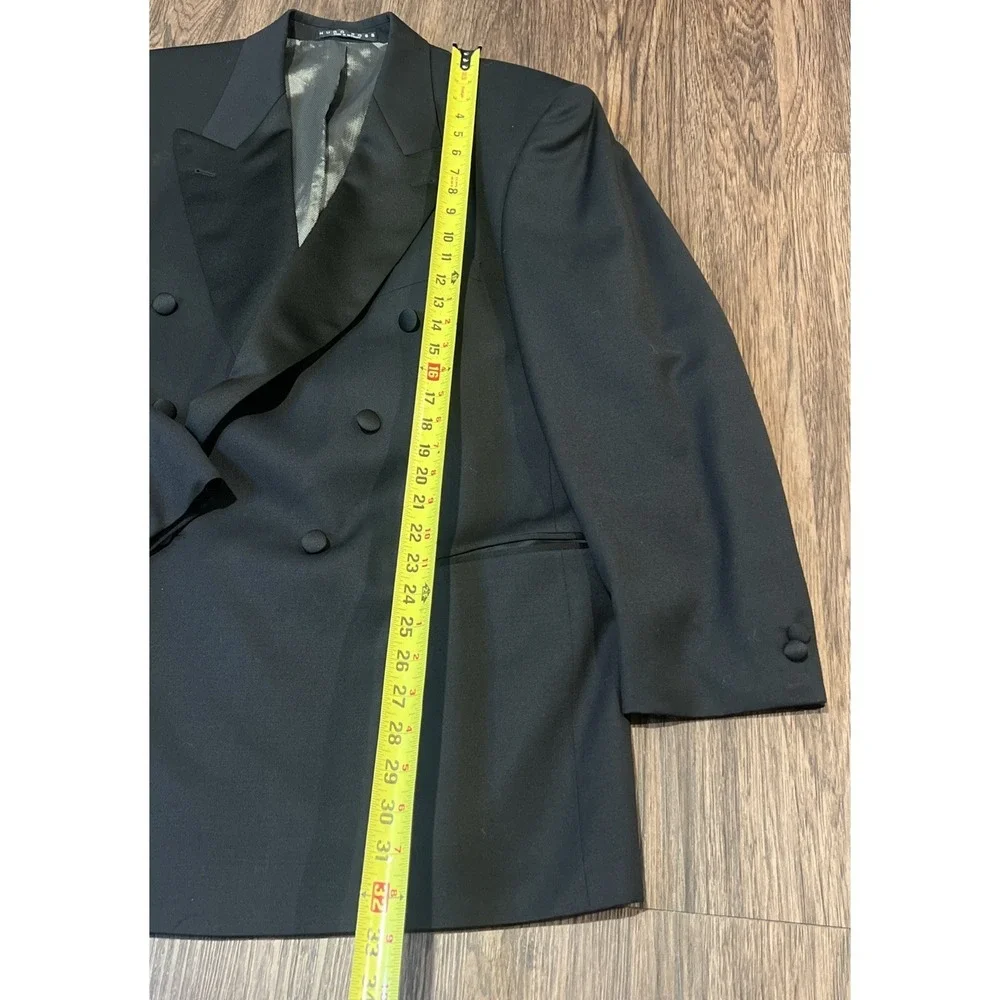 HUGO BOSS Men's Tuxedo Suit Color Black 48L Black 100% Virgin Wool